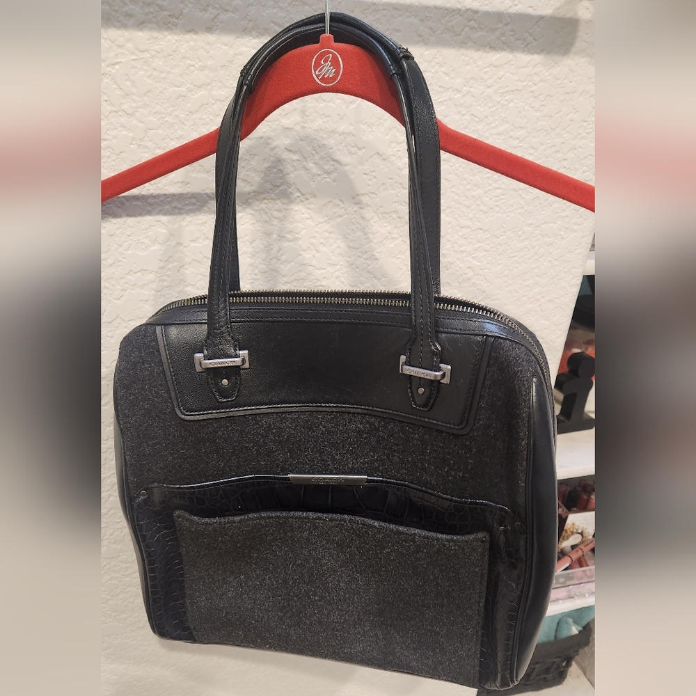 Coach leather mix purse